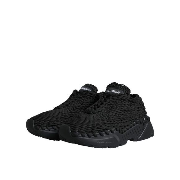 Dolce & Gabbana Black Knitted Daymaster Sneakers Women\'s Shoes